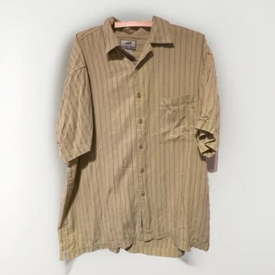 Horny Toad Men’s Large Short Sleeve Shirt Button Yellow Modal Blend Casual - Image 1 of 4