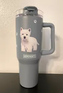 Serengeti 40 Oz Westie Dog Stainless Steel Tumbler with Handle & Lid - NWOB - Picture 1 of 3