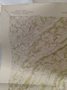 US&GS,USGS,TVA Quadrangle Map Of Jearoldstown Tennessee 1939 Edition. - Picture 1 of 12