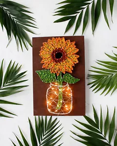 DIY String Art Creative Kit "Sunflower" 7.5"x11.4" / 19.0x29.0 cm - Picture 1 of 8