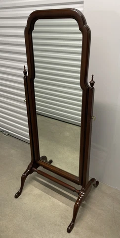 Henkel Harris Mahogany Standing Cheval Swivel Dressing Mirror #2 Cover