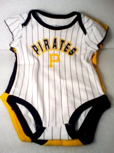 Pittsburg Pirates Baby Girl Bodysuit Set Genuine MLB 3/6 Months - Picture 1 of 3