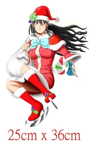25x36cm santa claus girl christmas iron-on creative illustration drawing artwork - Picture 1 of 9