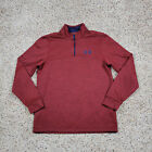 Under Armour Sweater Mens Small Red Quarter Zip Sweatshirt Coldgear Outdoors A10