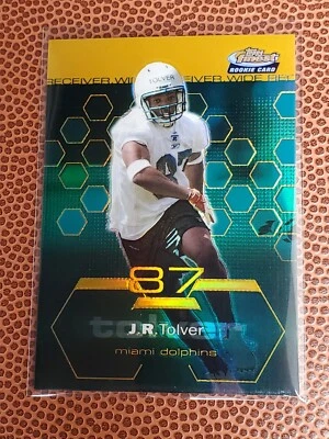 2003 Topps Finest J.R. Tolver Gold Refractor /50 Miami Dolphins - Image 1 of 3