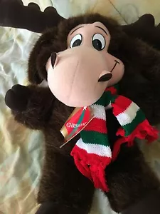 1993 Chrismoose Plush Christmas 17" Moose Michael Wahl New with Tags - Picture 1 of 3