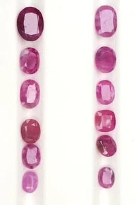 16.4ct natural Afghan Ruby 12 Pieces pinkish red ruby loose gemstone - Picture 1 of 14