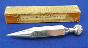 AVERY MACHINE CO. Plumb Bob - Dead Mint in Original Box! - Picture 1 of 3