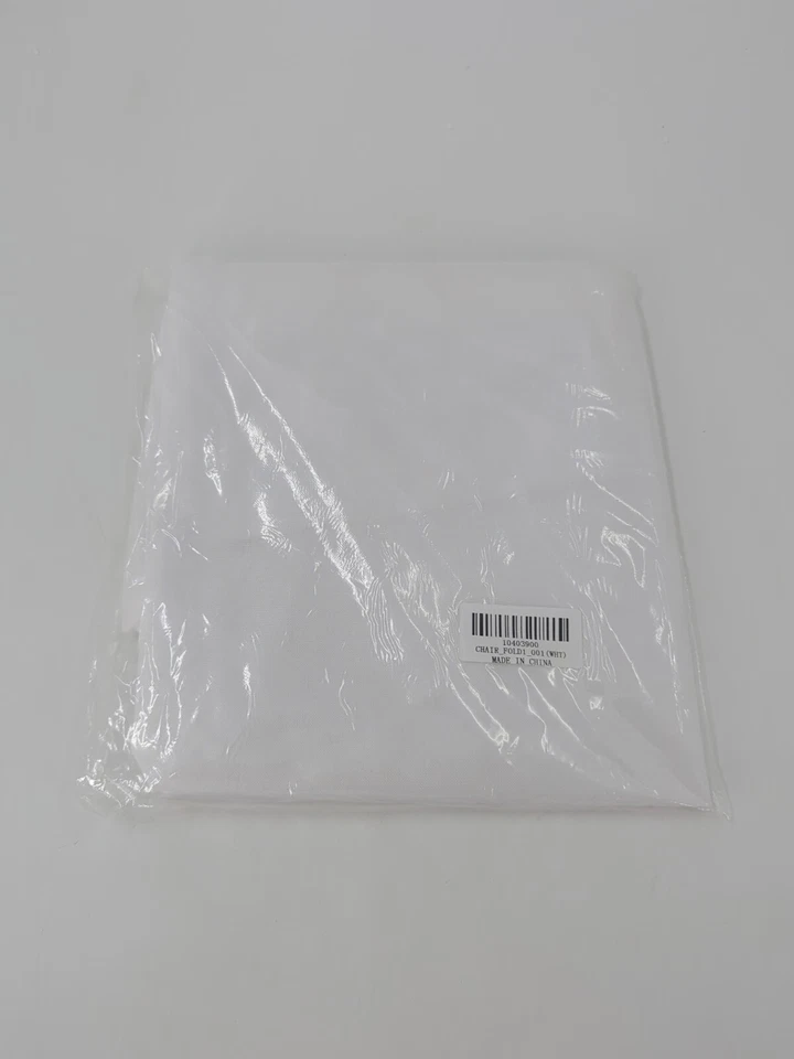 LinenTablecloth Polyester Folding Chair Cover White