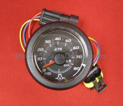 New Mercury System Link Oil Pressure Gauge- 80 PSI - Black 79-8M0069427 - image 1 of 4