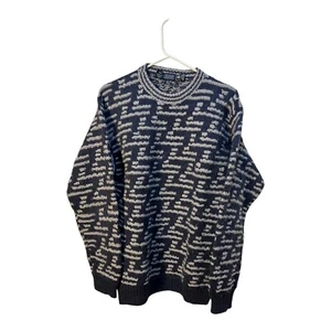 Vintage CB Sports Ski Sweater Mens small Wool Blue nodirc Long Sleeves winter - Picture 1 of 9