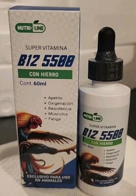 Super B12 5500 Oral 60 ml Por NUTRI-LINE, Super Vitamina B12 5500 Para GALLOS Foto 1 de 2