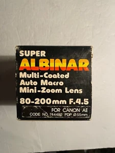 Super Albinar 80-200mm F/4.5 Auto Zoom Lense For Canon AE Mount - Picture 1 of 18