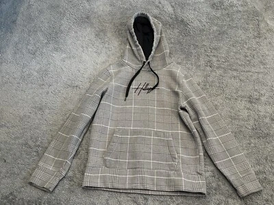 Hollister Sudadera con Capucha Para Hombres XS Gris California Logo Pullover Polar Sudadera a Cuadros Foto 1 de 4