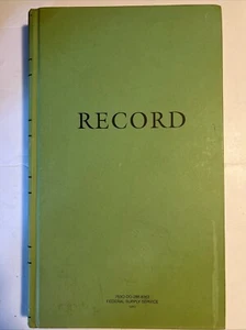 Libro de registros vintage del Servicio Federal de Suministros sin usar 8”x 10,5” 7530-00-222-3525 EE. UU. - Imagen 1 de 8