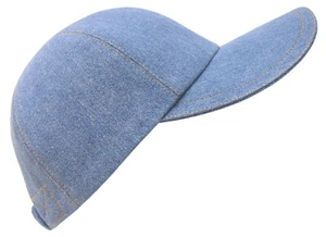 "Denim Earth" - Classic Medium Wash Denim Ladies Blue Jean Baseball Ball Cap Hat - Picture 1 of 7