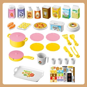 Kitchen Play Toy Kit Kid Mini Food Pretend Cooking Dining Girl Christmas Gifts - Picture 1 of 12