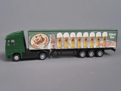 B274 Wörlein C90556 Mercedes Actros Semirimorchio Keiler Weißbier Verde Ho 1:87 - Immagine 1 di 4