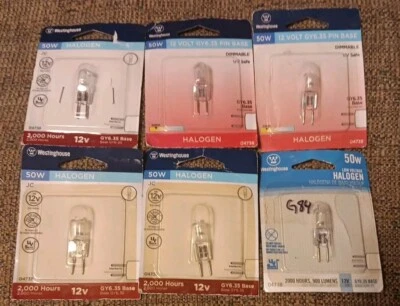 6 Westinghouse 50W GY6.35 Dimmable Bulbs, Ugly Packages, Perfect Bulbs 💡  - Image 1 of 2
