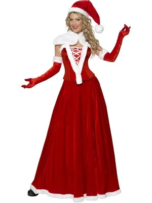 SALE NEW Luxury Miss Santa Full Costume Christmas Fancy Dress Costume - Image 1 of 2