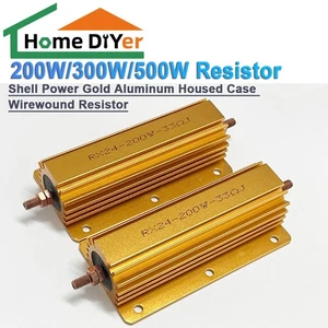 200W/300W/500W Shell Power Gold Aluminum Housed Case Wirewound Resistor - Picture 1 of 5