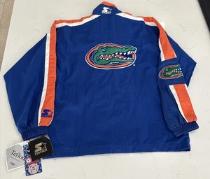 Vintage Neu mit Etikett Starter University of Florida Alligatoren durchgehender Reißverschluss Nylon Windbreaker Größe M - Bild 1 von 17