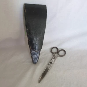 Antiche forbici tedesche 3" B R Dadscher con custodia  - Foto 1 di 10