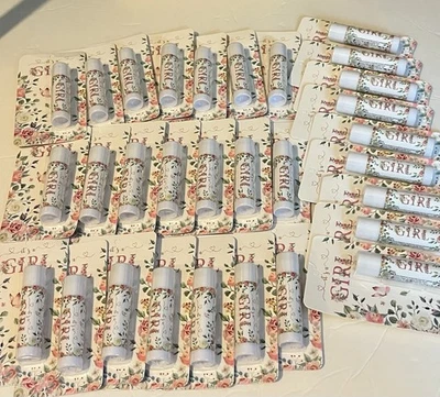 30件装套装润唇膏女孩婴儿淋浴礼品,感谢礼物花卉 — 第 1/4 张图片