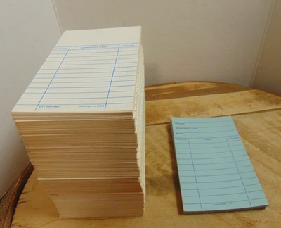 Tarjetas de pago de biblioteca - Estilo vintage fecha de vencimiento registro para libro Foto 1 de 4