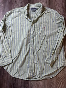 Ralph Lauren Shirt Mens 2XB Classic Fit Striped Pony Long Sleeve Button Down - Picture 1 of 9