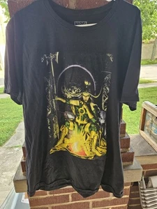 Camiseta negra Loki Golden Throne With Wolf para hombre talla XL oficial Marvel Comics - Imagen 1 de 3