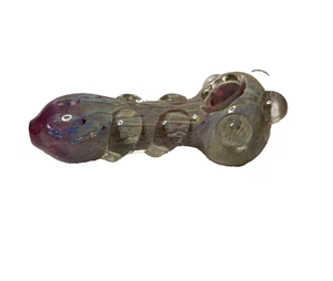 Heavy Marble Glass Spoon Pipe | Rocket Metallic | 5" - Picture 1 of 3