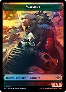 Varmint/Mercenary 0014 Foil Outlaws of Thunder Junction MTG Token - Picture 1 of 2