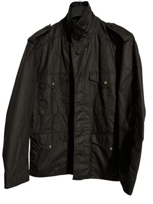 HUGO BOSS Orange Wax Cotton Look Jacket Size Men’s US 40R Charcoal NWOT - Image 1 of 4