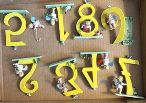 Vintage Lot Steinbach 8 ZAHLEN Engel Blumen Vögel TLC - Bild 1 von 11