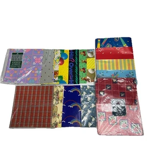Lot Vintage Wrapping Paper Gift Wrap Sheets Retro Ephemera Crafts Variety Lot - Picture 1 of 10