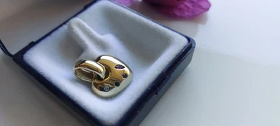 8K Gold 333 Gelbgold Diamant Smaragd Saphir Rubin Herz Anhänger für Halskette - Bild 1 von 4