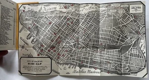 Halifax Canada 1951 Tourist large folding pocket map booklet w/ b & w photos - Picture 1 of 10