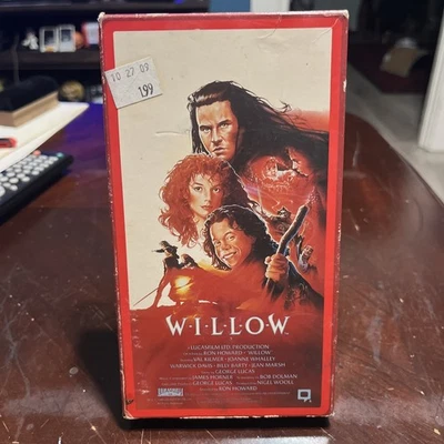 Willow VHS) 1988 Fantasy He Man Excalibur Magic  Kilmer Warwick Davis Ron Howard - Image 1 of 3