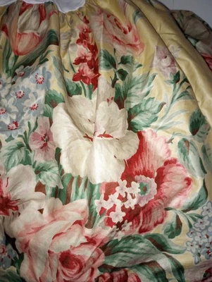 Falda de cama vintage Blue Label Ralph Lauren EVELYN King floral con volantes en muy buen estado Foto 1 de 4