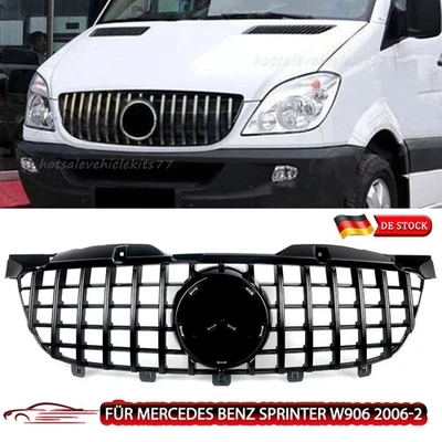 For Mercedes Benz Sprinter W906 2006-2013 Sport Front Grille Gloss Black Grill - Image 1 of 4
