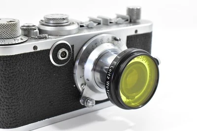 SUPER LEICA LEITZ FIGAM A36 SLIP ON MED YELLOW NO.2 FILTER FOR ELMAR 3.5cm & 5cm - Image 1 of 3