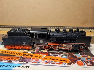 Marklin Hamo Ref 8303 locomotive Vapeur BR24058 RARE EN CC 2 Rails Parfait État  - Immagine 1 di 4