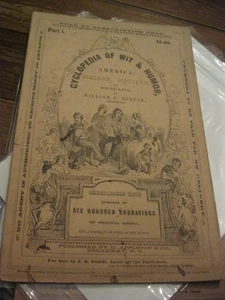 1957 Cyclopaedia of Wit & Humor William Burton P. 1 engravings Washington Irving - Picture 1 of 9