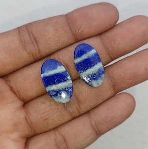 Cabujón ovalado de lapislázuli natural 21x12x4 mm aprox 24,90 quilates AMJ521 - Imagen 1 de 3