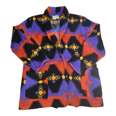 Chaqueta cárdigan navajo azteca vintage polar con bolsillos EE. UU. pequeña botón único  Foto 1 de 4
