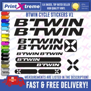 BTWIN BIKES Stickers, Decals Vinyl Mountain Bike Cycling Bmx, HIGH QUALITY - Picture 1 of 8
