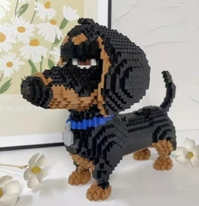 Building Blocks Set Dog Model Dachshund Animal Figure Puppy Toy Gift 2100pcs - Picture 1 of 11