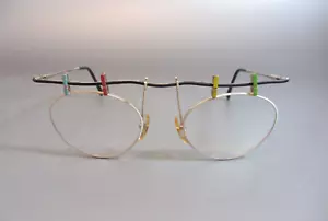 Vintage Italian CLOTHESPIN Eyeglasses by Casanova 021318 90's Taxi ST-2 02 974 - Picture 1 of 9
