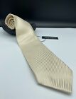 David Donahue Men's 100% Silk Tie ~ Ivory ~ Cord Striped ~ Hand Made in the USA!